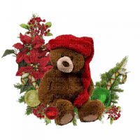 teddy bear flower fleur balls  christmas noel xmas weihnachten Navidad рождество natal tube - zadarmo png