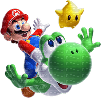 Mario Yoshi Star - darmowe png