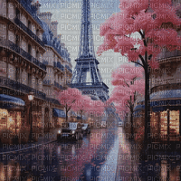 Paris sur la pluie - Zdarma animovaný GIF