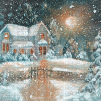 Winter snow background - Zdarma animovaný GIF