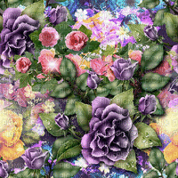 floral animated background - GIF animate gratis