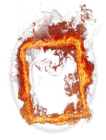 Kaz_Creations Fire Flames Frame - PNG gratuit
