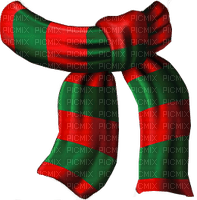 Red and Green Christmas Scarf - nemokama png