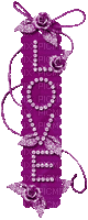 Text.Love.Roses.Purple.Animated - KittyKatLuv65 - Ingyenes animált GIF