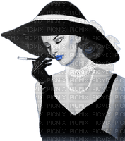 soave woman vintage fashion hat pearl smoke - 無料png