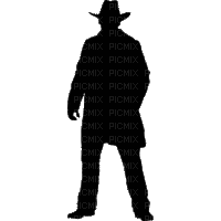 Cowboy Silhouette - Gratis animeret GIF