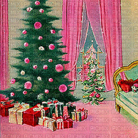 kikkapink vintage room christmas animated - Bezmaksas animēts GIF