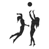 MMarcia silhueta jogadoras volleyball - png gratuito