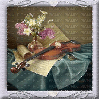 kikkapink violin flowers animated background - Gratis geanimeerde GIF