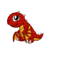 Baby Fire Dragon - Δωρεάν κινούμενο GIF