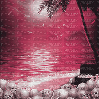 soave background animated summer beach  pink - GIF เคลื่อนไหวฟรี