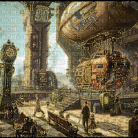 Rena Steampunk Background Glitter - Animovaný GIF zadarmo