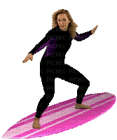 woman -surfer -Nitsa P - Бесплатный анимированный гифка