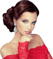 Woman Red Silver Brown - Bogusia - Free PNG