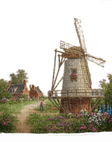 Mühle, Landschaft - фрее пнг