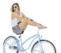 woman with bicycle bp - png gratuito