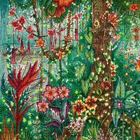 Y.A.M._Fantasy jungle forest background - Gratis animeret GIF
