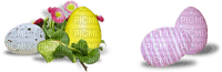 Eggs.Flowers.Purple.Yellow.Pink.White.Green - PNG gratuit
