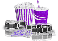 soave deco  coca cola popcorn cinema  black - PNG gratuit