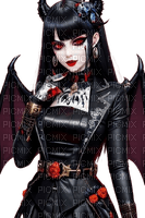 gothic woman illustrated - PNG gratuit