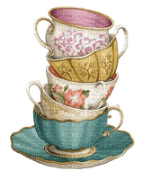 kikkapink deco vintage cup tea - Free PNG