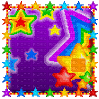 rainbow stars - Free animated GIF