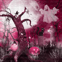 soave background halloween animated cemetery - GIF animasi gratis