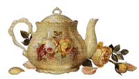 yellow rose and pink rose teapot, Joyful226 - GIF animé gratuit