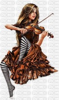 Kobieta gra na skrzypcach - PNG gratuit