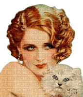 loly33 femme chat vintage - darmowe png