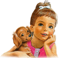 Kaz_Creations  Baby Enfant Child Girl Dog Pup - png gratis