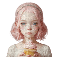 illustrated art girl - Free PNG