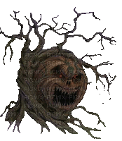 halloween tree - Gratis animeret GIF