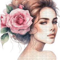vintage woman illustrated - zadarmo png