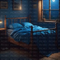 Blue Bedroom - Free PNG