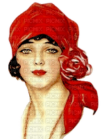 Vintage Woman red - zdarma png
