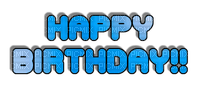 Happy Birthday Text - PNG gratuit