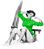 soave woman vintage winter pin up black - δωρεάν png