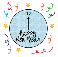 Happy New Year text - ingyenes png