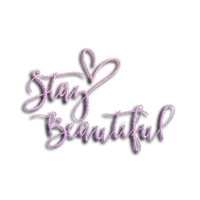 kikkapink stay beautiful text pink - 免费PNG