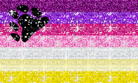 Sugar bear pride flag glitter - GIF animado gratis