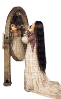 woman looking in the mirror - δωρεάν png