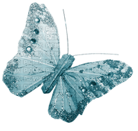Kaz_Creations Teal Deco Butterfly  Colours - png gratis