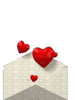 Envelope And Hearts - Free animated GIF