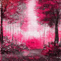 soave background animated painting forest - Darmowy animowany GIF