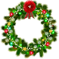 Christmas.Wreath.Green.Red.White - δωρεάν png