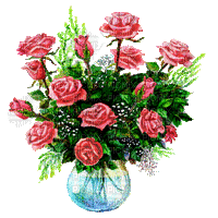 bouquet de fleurs - GIF animado gratis