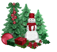 Snowman Christmas - GIF animado grátis