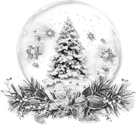 soave deco winter christmas globe snowglobe tree - kostenlos png