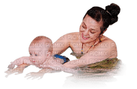 Kaz_Creations Mother Child Family Swimming